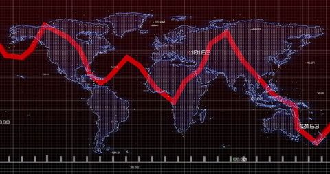 Global Economic Trend Representation on Digital World Map