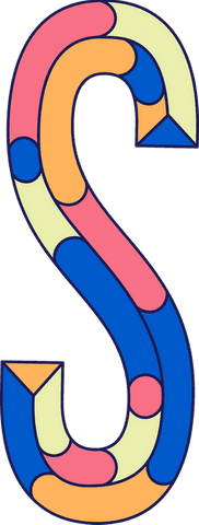 stylized letter s curved tubes colorful transparent background - Download Free Stock Videos Pikwizard.com