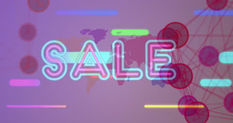 Global Sale Concept with Technology and Communication Design