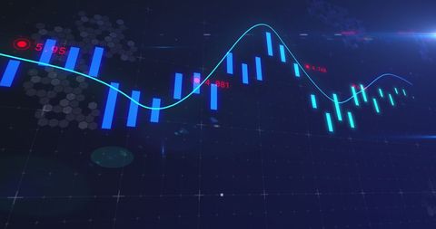Digital Financial Data with Illuminated Market Trend Line - Download Free Stock Images Pikwizard.com