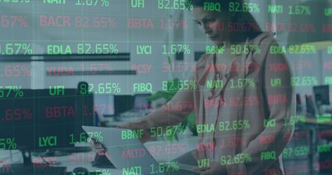 Thoughtful Businesswoman Analyzing Digital Stock Market Data - Download Free Stock Images Pikwizard.com