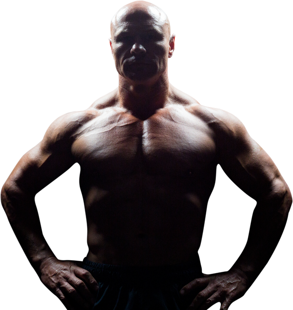 Silhouetted Muscular Man with Transparent Background Posing - Download Free Stock Videos Pikwizard.com