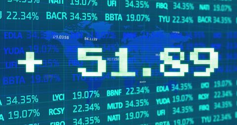 Stock Market Figures on Digital Trading Board with World Map - Download Free Stock Images Pikwizard.com