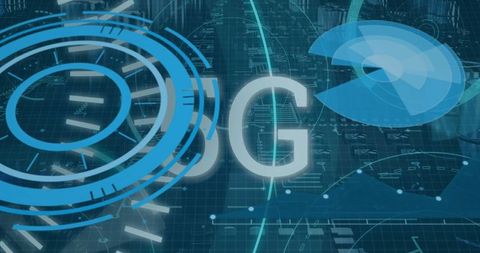 5G Technology with Data Processing in Digital Network Infrastructure - Download Free Stock Images Pikwizard.com