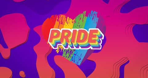Colorful Pride Heart with Vibrant Abstract Background - Download Free Stock Images Pikwizard.com