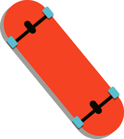 red skateboard on transparent canvas with blue wheels and black trucks - Download Free Stock Videos Pikwizard.com