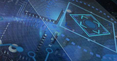 Digital Interface Overview of Circuit Board and Data Processing - Download Free Stock Images Pikwizard.com