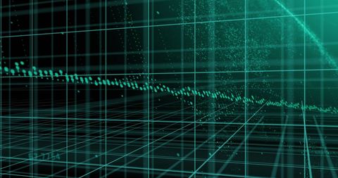 Digital Data Flow Over 3D Grid with Blue Graph Representation - Download Free Stock Images Pikwizard.com