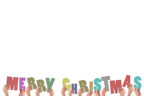 Transparent Hands Holding Merry Christmas Letters Celebrating - Download Free Stock Videos Pikwizard.com
