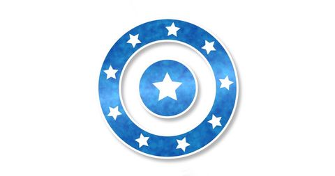 Abstract American Patriotic Symbol with Stars