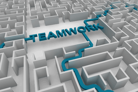 transparent maze with teamwork text and connected path - Download Free Stock Videos Pikwizard.com