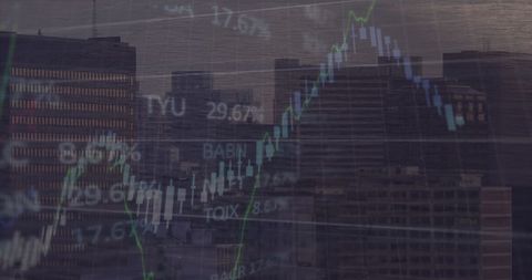 digital financial analytics with urban cityscape background - Download Free Stock Images Pikwizard.com