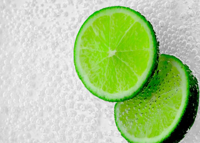 Refreshing Lime Slices in Carbonated Water Close-Up - Download Free Stock Photos Pikwizard.com