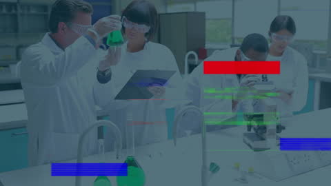 Team of Diverse Scientists Conducting Laboratory Research