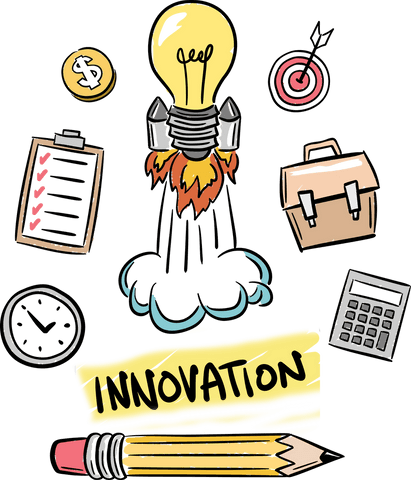 Innovative Ideas Concept Illustration on Transparent Background