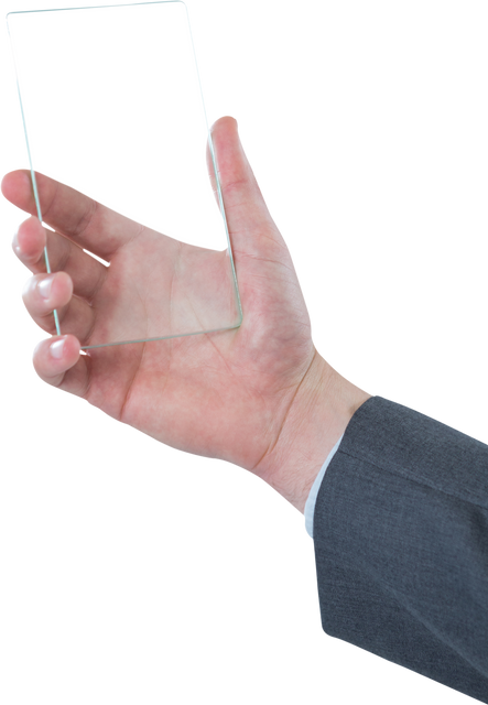 Cropped Senior Holding Transparent Futuristic Mobile Phone with Ample Light - Download Free Stock Videos Pikwizard.com