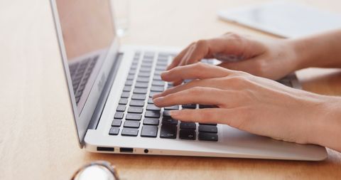 Hands Typing on Laptop Keyboard for Productivity - Download Free Stock Images Pikwizard.com
