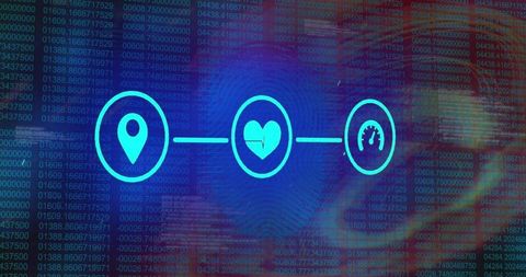 Digital Networking Automating Data with Technology Symbols - Download Free Stock Images Pikwizard.com