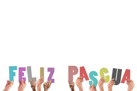 Transparent Hands Holding Feliz Pascua Letters Celebration - Download Free Stock Videos Pikwizard.com