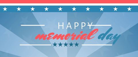 American Memorial Day Celebration Banner with Stars - Download Free Stock Templates Pikwizard.com