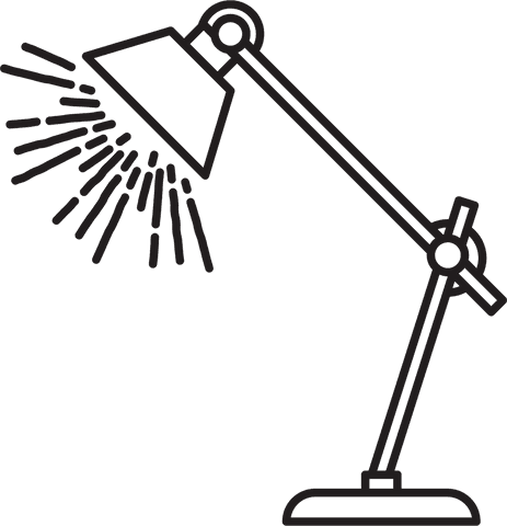 transparent desk lamp illustration with black lines - Download Free Stock Videos Pikwizard.com