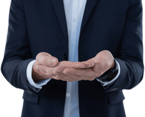 Caucasian Businessman Showing Hands on Transparent Background - Download Free Stock Videos Pikwizard.com