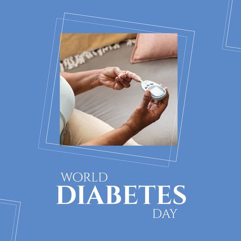 Celebrating World Diabetes Day with Glucometer Use - Download Free Stock Templates Pikwizard.com