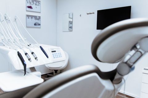Modern dental treatment room with equipment in celebration of national dental hygiene month