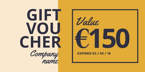 Elegant Yellow Gift Voucher With Expiry Date and Euro Value - Download Free Stock Templates Pikwizard.com