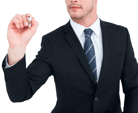 transparent businessman writing with marker and suit - Download Free Stock Videos Pikwizard.com