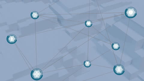 Abstract Medical Icons on Network Grid Visualization