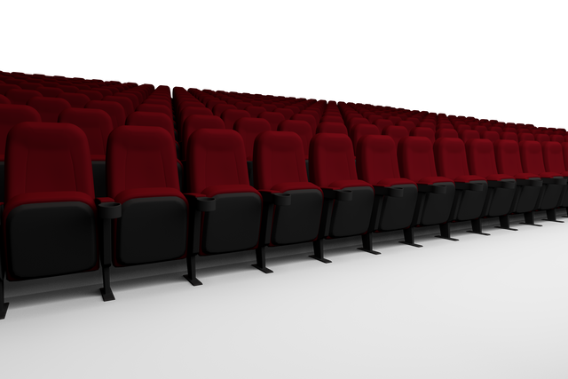 Red Cinema Seats in Row on Transparent Background - Download Free Stock Videos Pikwizard.com