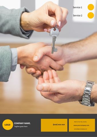 Successful Key Handover Transaction in Professional Setting - Download Free Stock Templates Pikwizard.com
