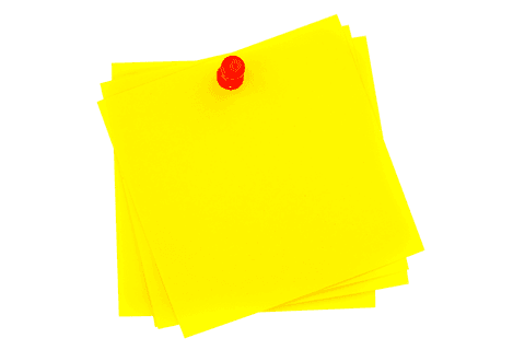 yellow sticky notes with red pushpin on transparent background - Download Free Stock Videos Pikwizard.com