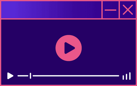 transparent media player interface with pink play icon - Download Free Stock Videos Pikwizard.com
