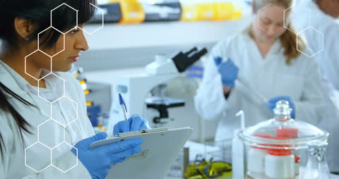 Diverse Scientists Collaborating in Research Laboratory Environment