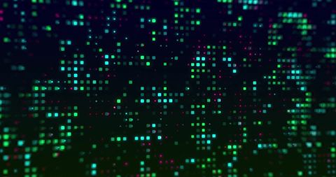 Vibrant Neon Light Matrix on Black Background - Download Free Stock Images Pikwizard.com