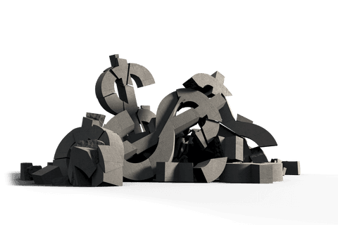 transparent pile of broken dollar signs on dark background - Download Free Stock Videos Pikwizard.com