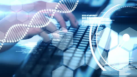 Digital Interface Concept with DNA Strand and Keyboard