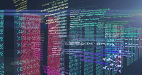 colorful programming code and data processing visualization - Download Free Stock Images Pikwizard.com