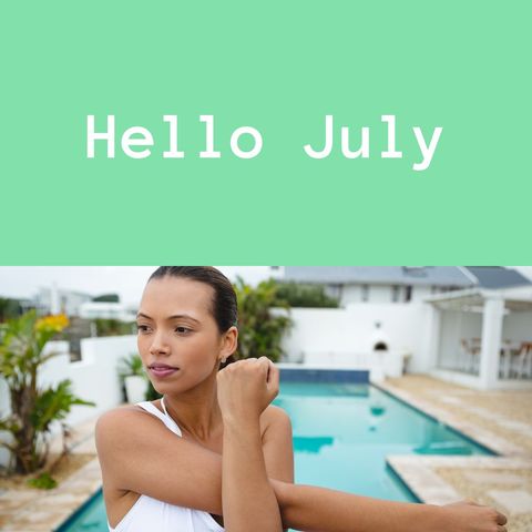 Summer Fitness Motivation by Poolside in July - Download Free Stock Templates Pikwizard.com