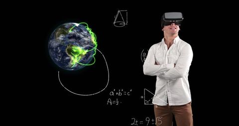 Teacher Using VR for Innovative Math and Earth Science Education