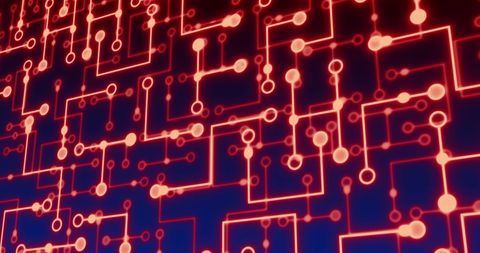 neon circuit board on navy background for data processing theme - Download Free Stock Images Pikwizard.com
