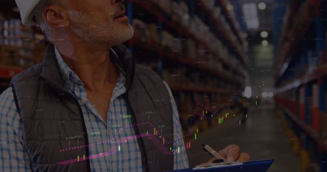 Warehouse Worker Analyzing Data on Clipboard Concept - Download Free Stock Images Pikwizard.com