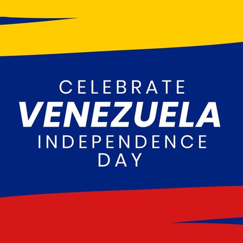 Venezuela Independence Day Celebration Banner with Bold Text - Download Free Stock Templates Pikwizard.com
