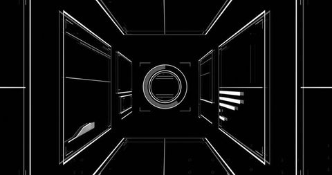 Futuristic virtual control interface with central display