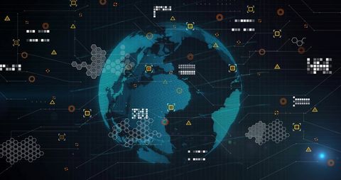 Global Digital Connections and Data Processing - Download Free Stock Images Pikwizard.com