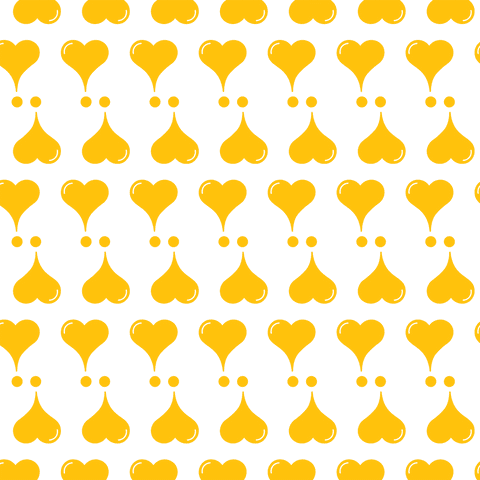 This seamless pattern design featuring yellow hearts and abstract shapes against a transparent background is perfect for digital use. Ideal for graphic designers working on festive or romantic themed projects, textiles, banners, gift wraps, web designs, and creative branding elements.