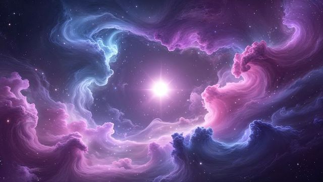 Vibrant Cosmic Nebula with Radiant Central Star