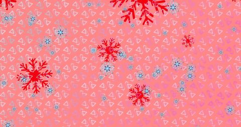 Festive Snowflakes with Geometric Christmas Patterns